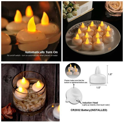 Battery Operated LED Candle Diya Decorative Lights Pack of 12